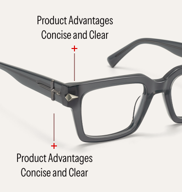 Emmie - Cat Eye Black Glasses craft detail