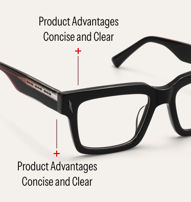 Cathleen - Blue Cat Eye Glasses craft detail