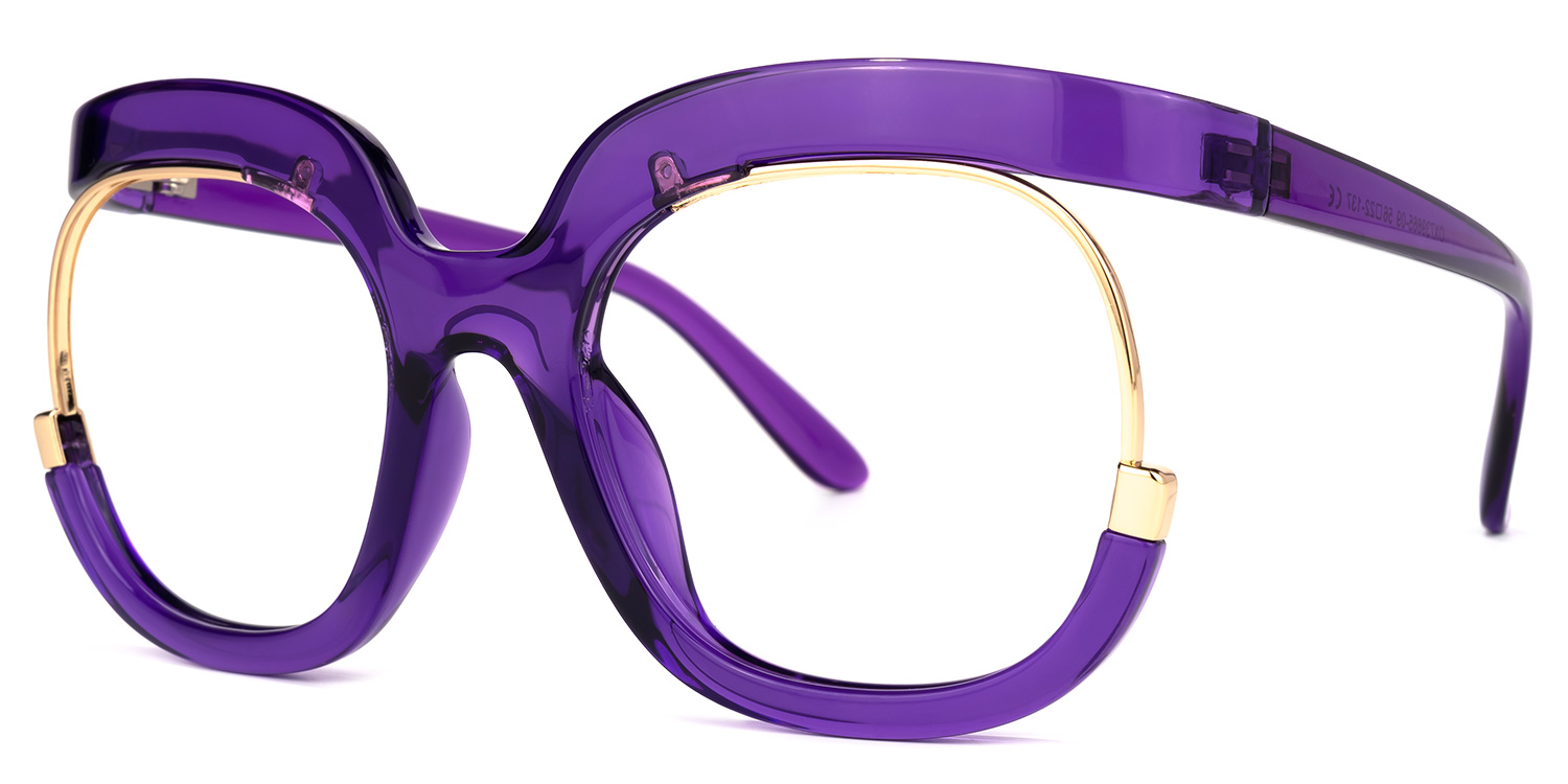Fredia - Square Purple Eyeglasses