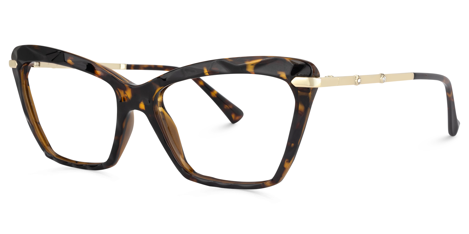 Annie - Rectangle Tortoise Eyeglasses - 3