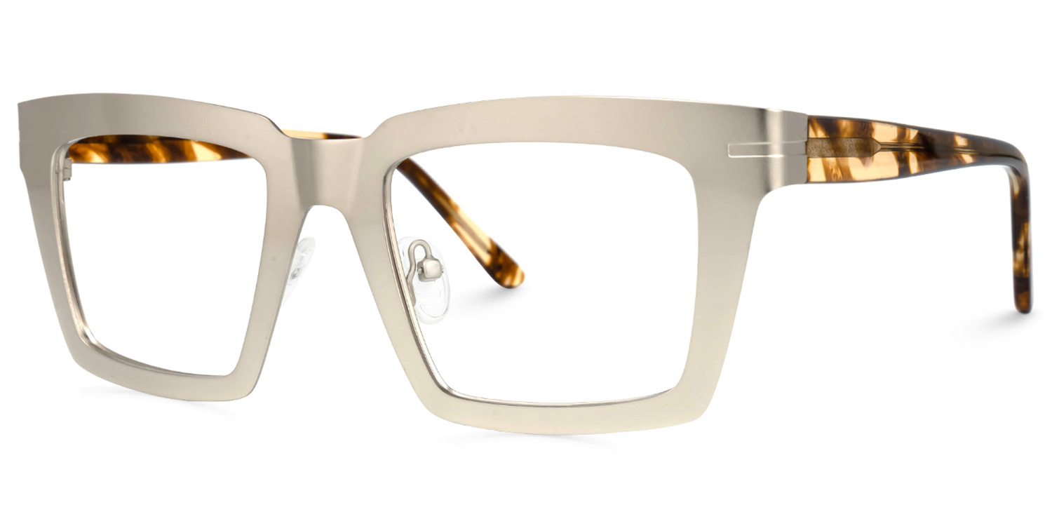 Arnal - Rectangle Silver Eyeglasses - 3