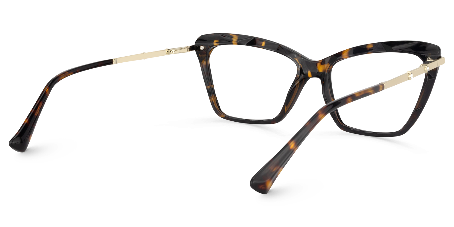 Annie - Rectangle Tortoise Eyeglasses - 4