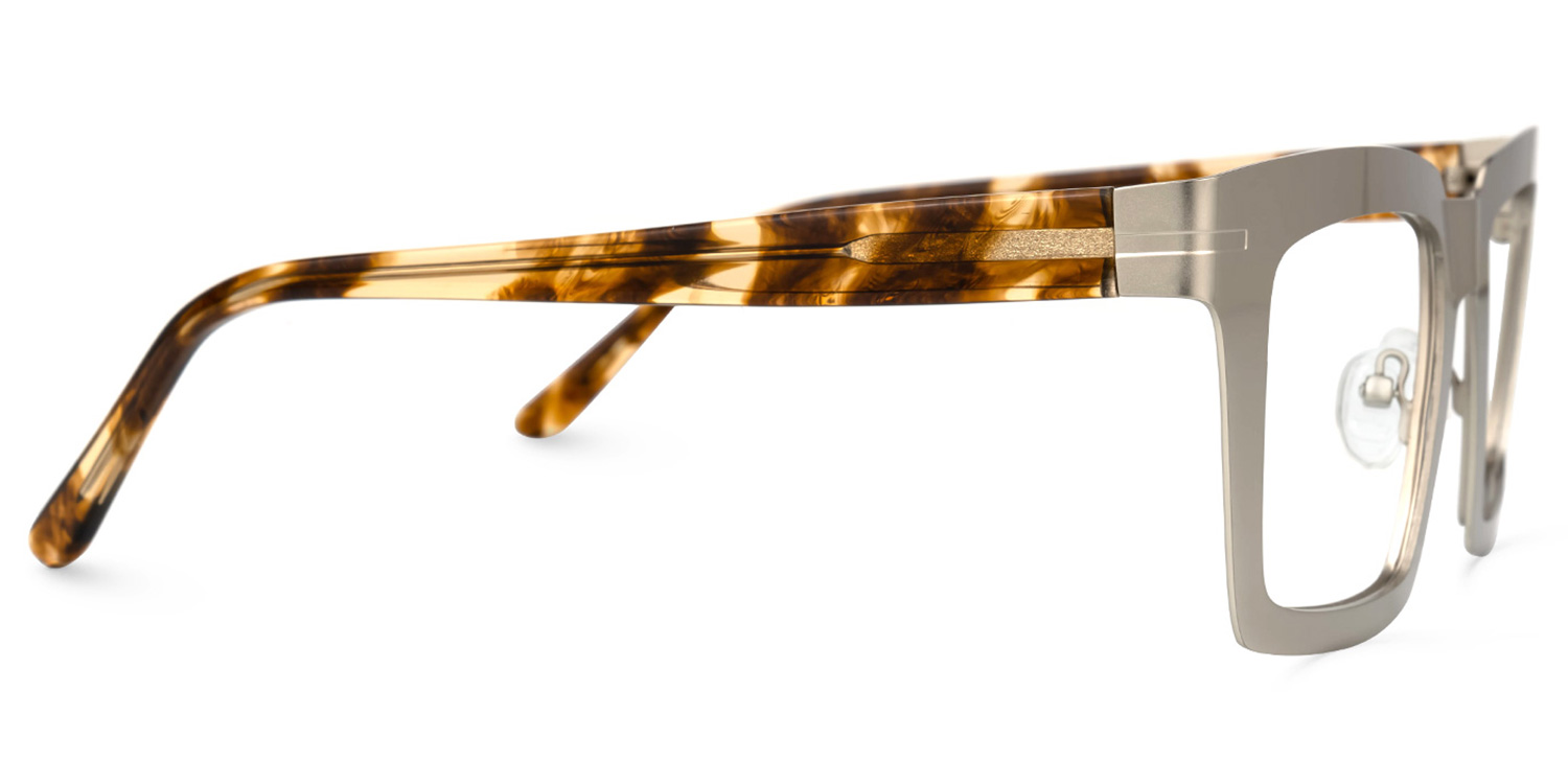 Arnal - Rectangle Silver Eyeglasses - 5