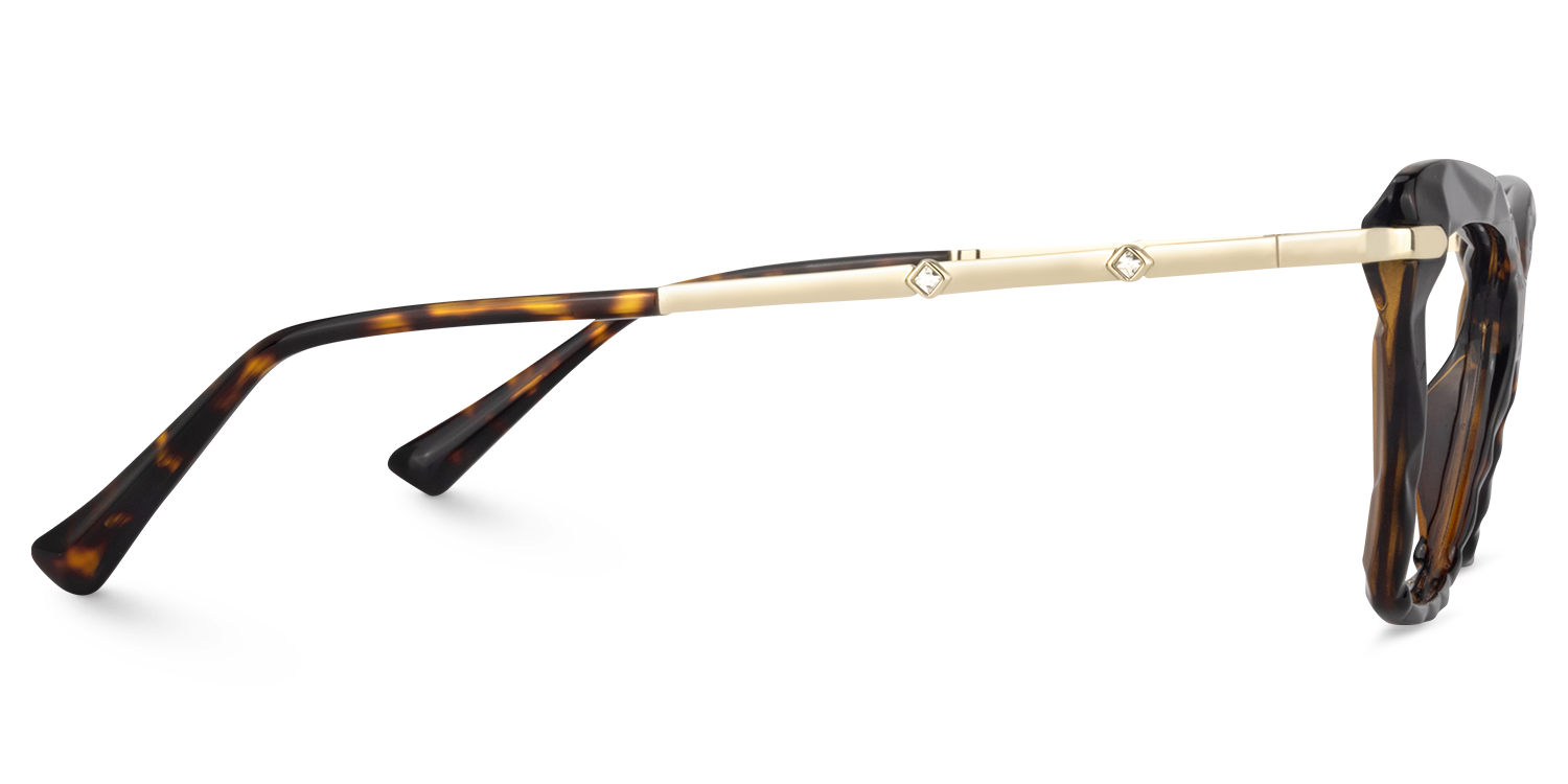 Annie - Rectangle Tortoise Eyeglasses - 5