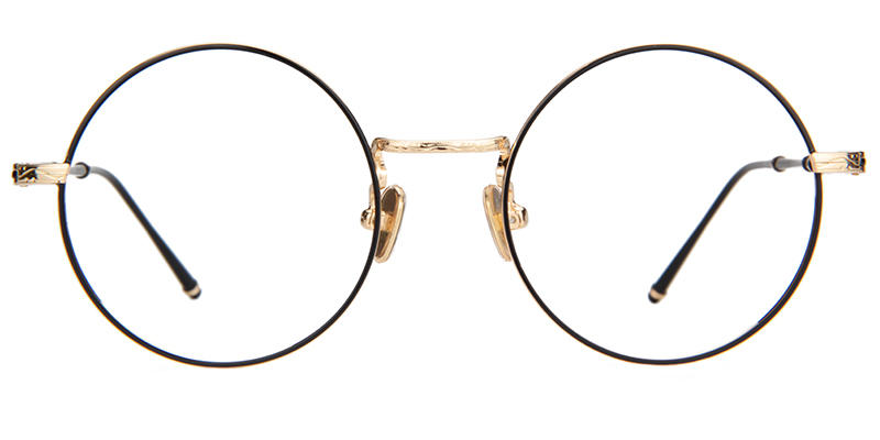 Clara Round Black/gold Eyeglasses- 2