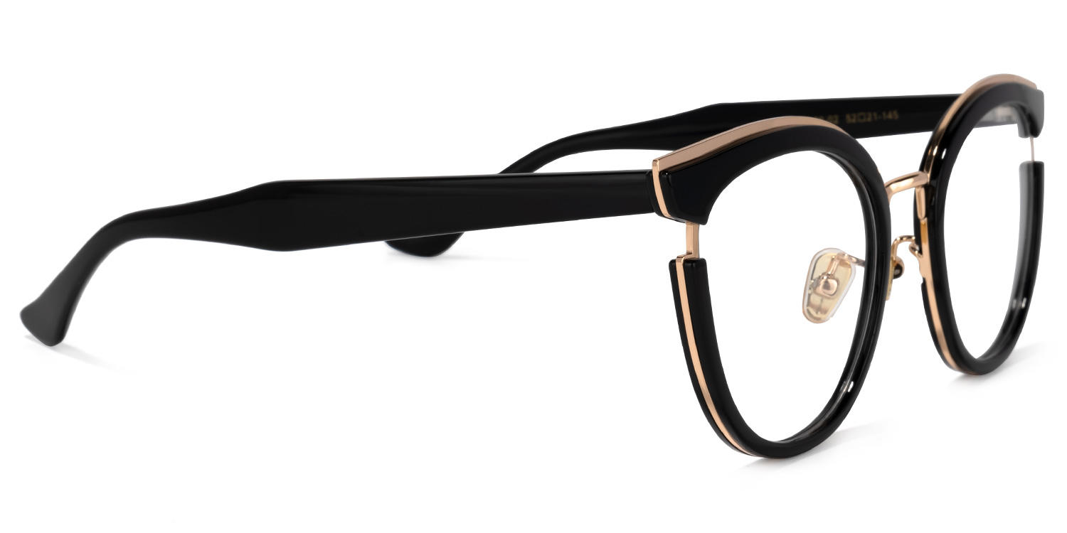 Retro - Black Round Glasses - 5