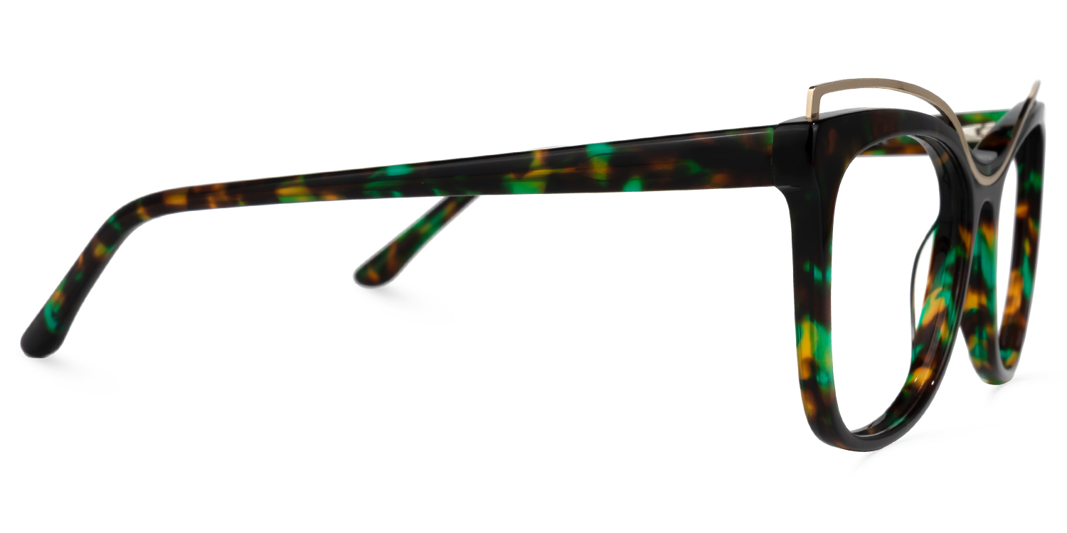 Renata - Square Floral Eyeglasses - 5