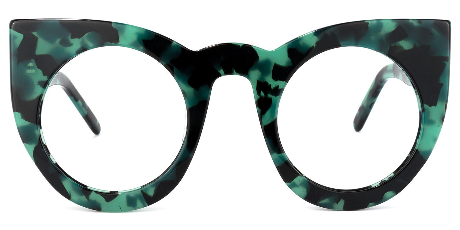Cadence - Cat Eye Green Tortoise Eyeglasses