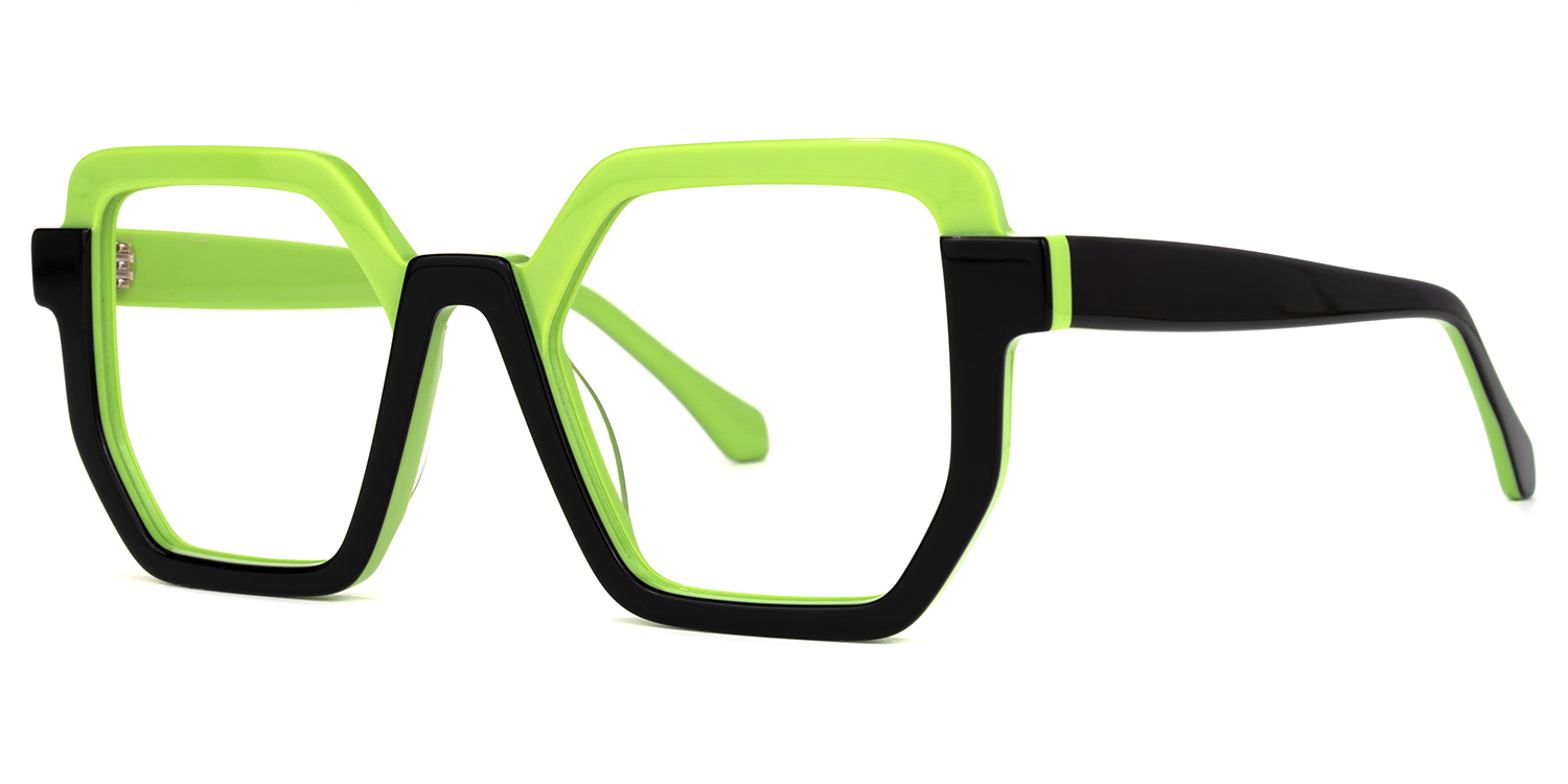 Mixon - Square Green Eyeglasses