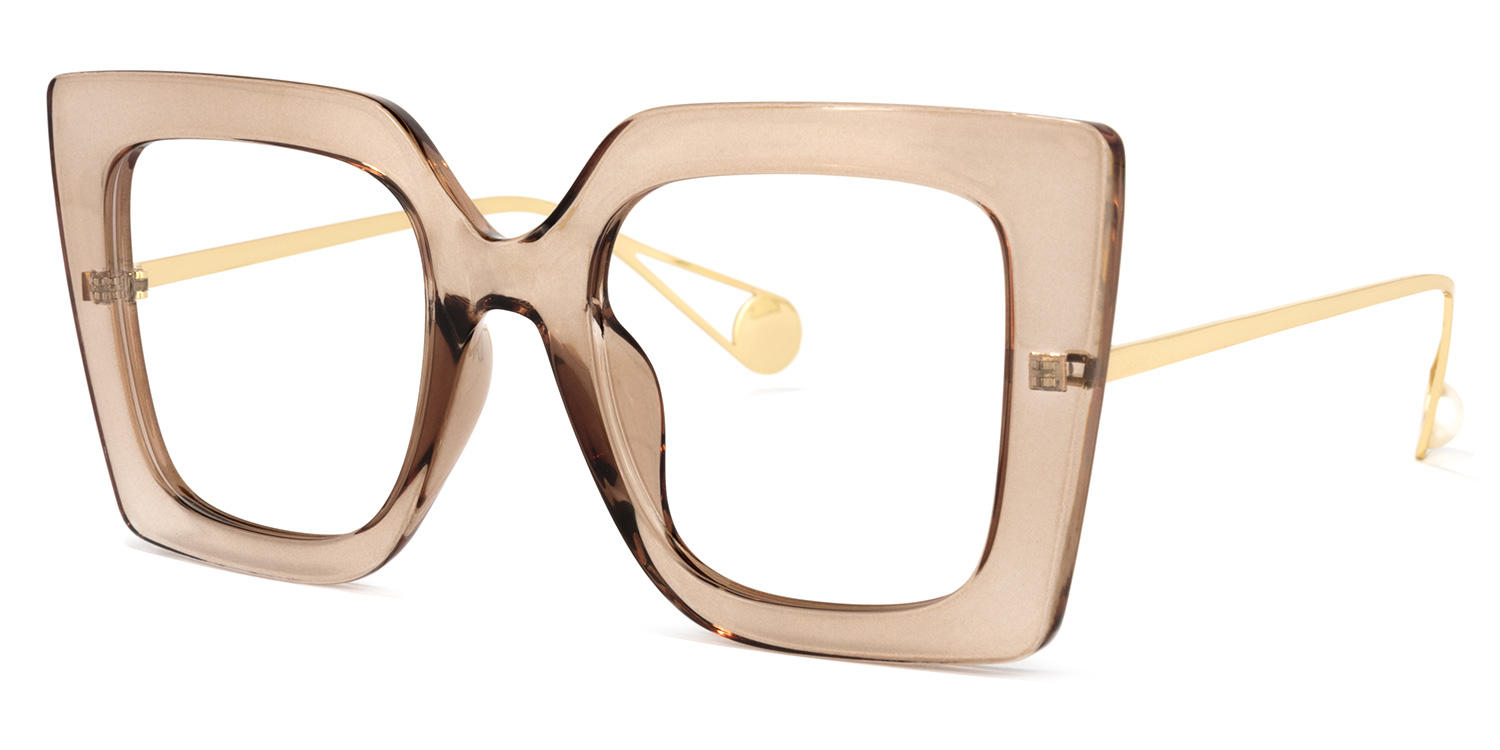 Adrienne - Square Brown Eyeglasses - 3