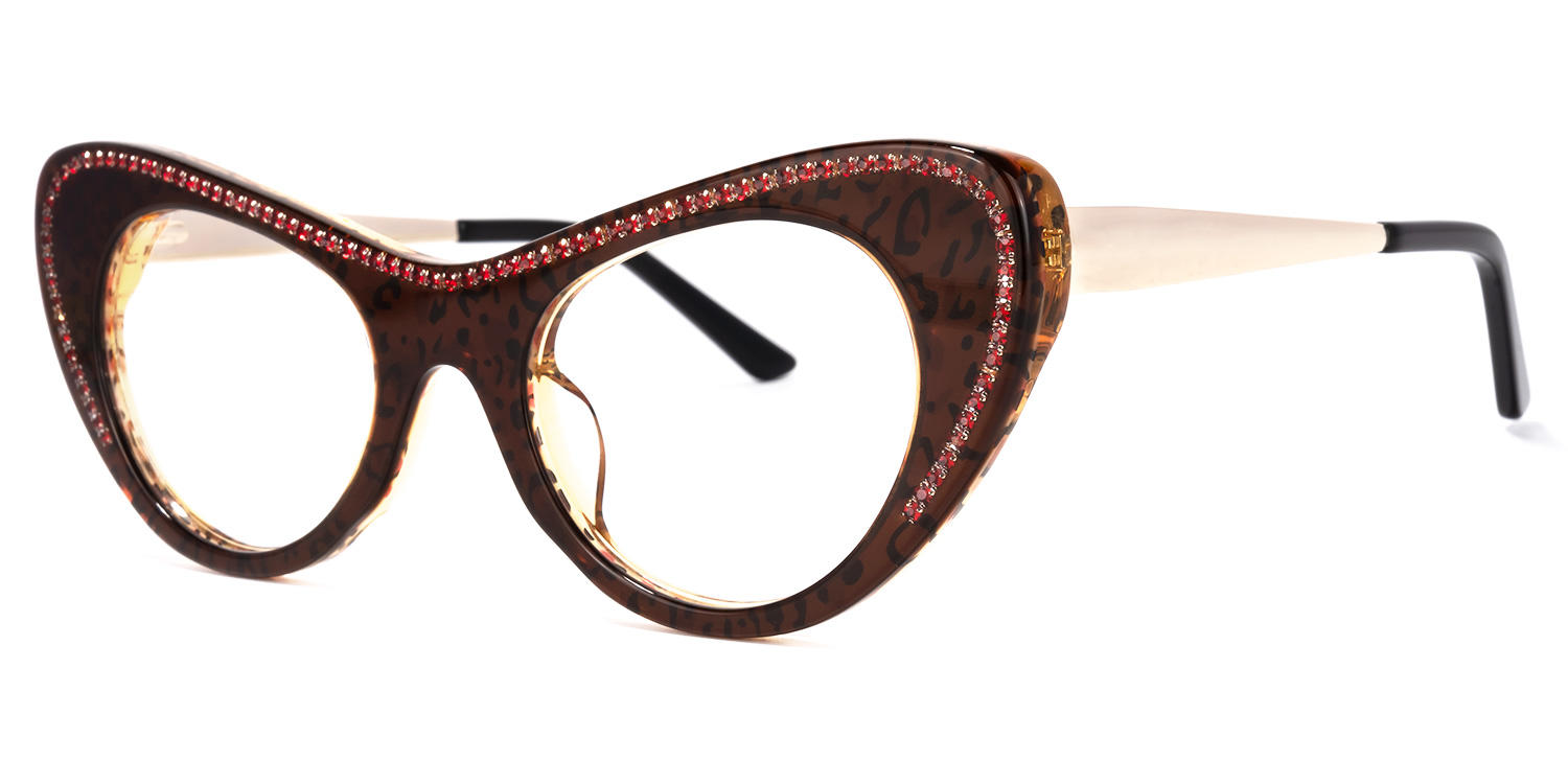 Toni - Cat Eye Leopard Eyeglasses - 2