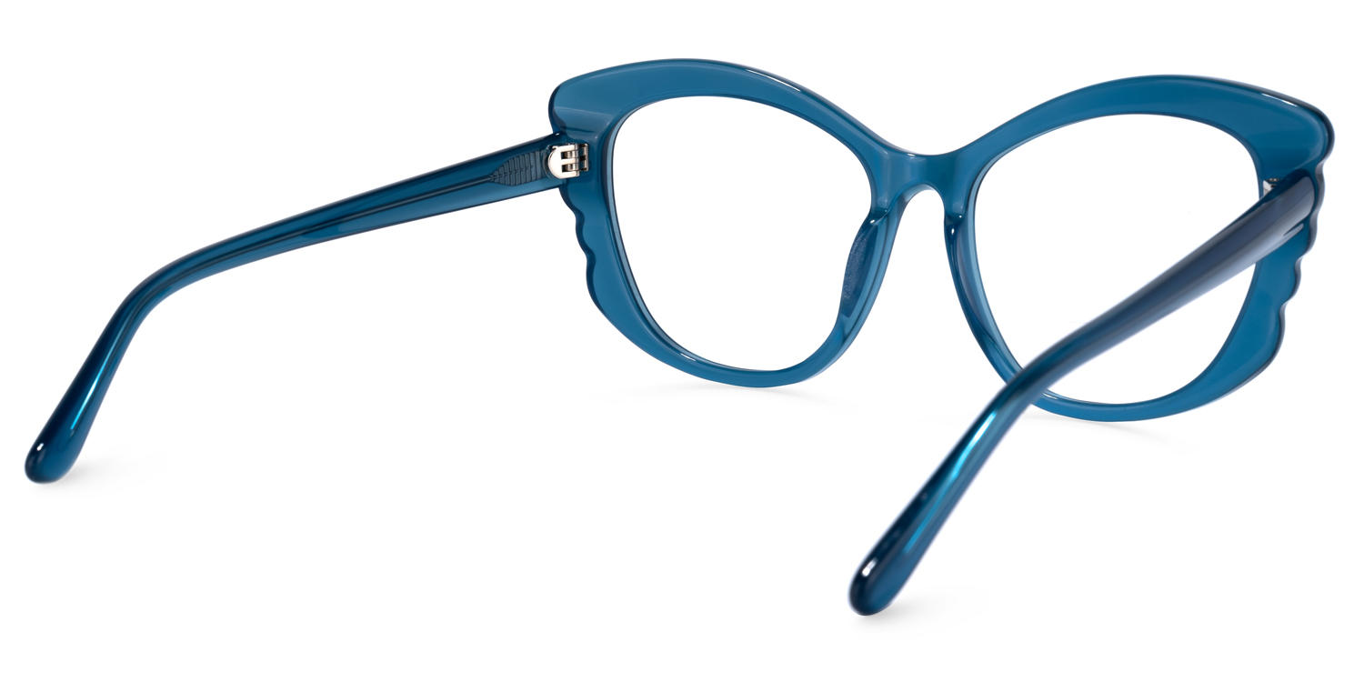 Wendalyn - Geometric Blue Eyeglasses - 3