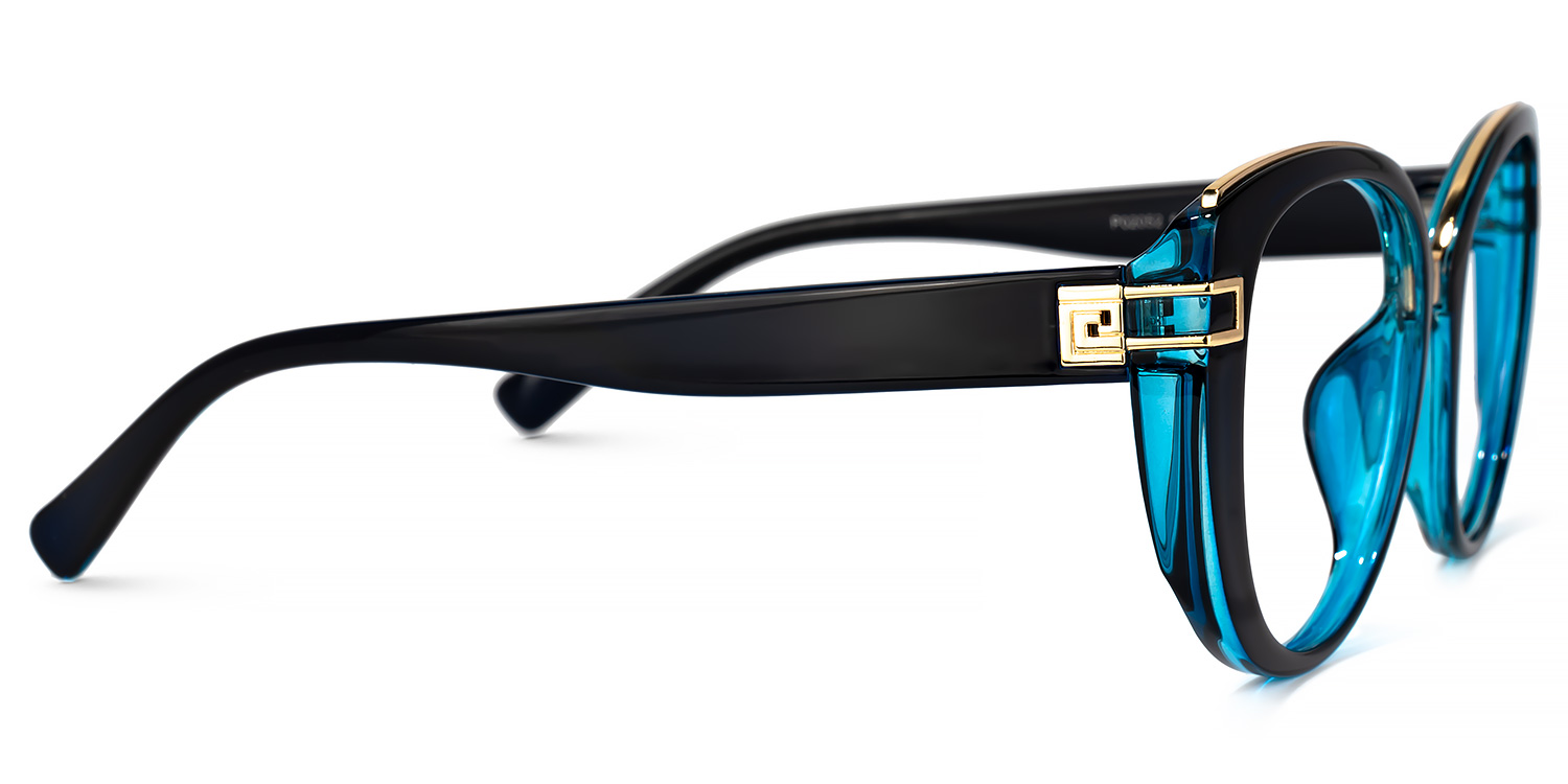 Bessie - Oval Dark/Blue Eyeglasses - 5