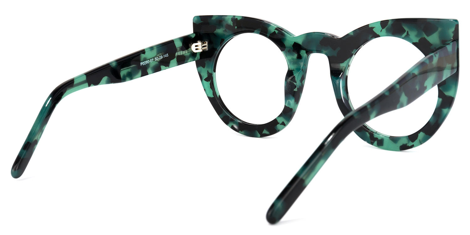 Cadence - Cat Eye Green Tortoise Eyeglasses - 4