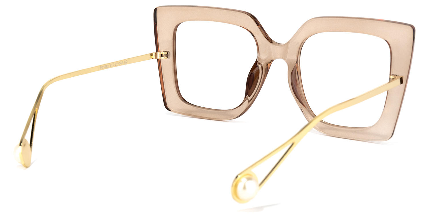 Adrienne - Square Brown Eyeglasses - 4