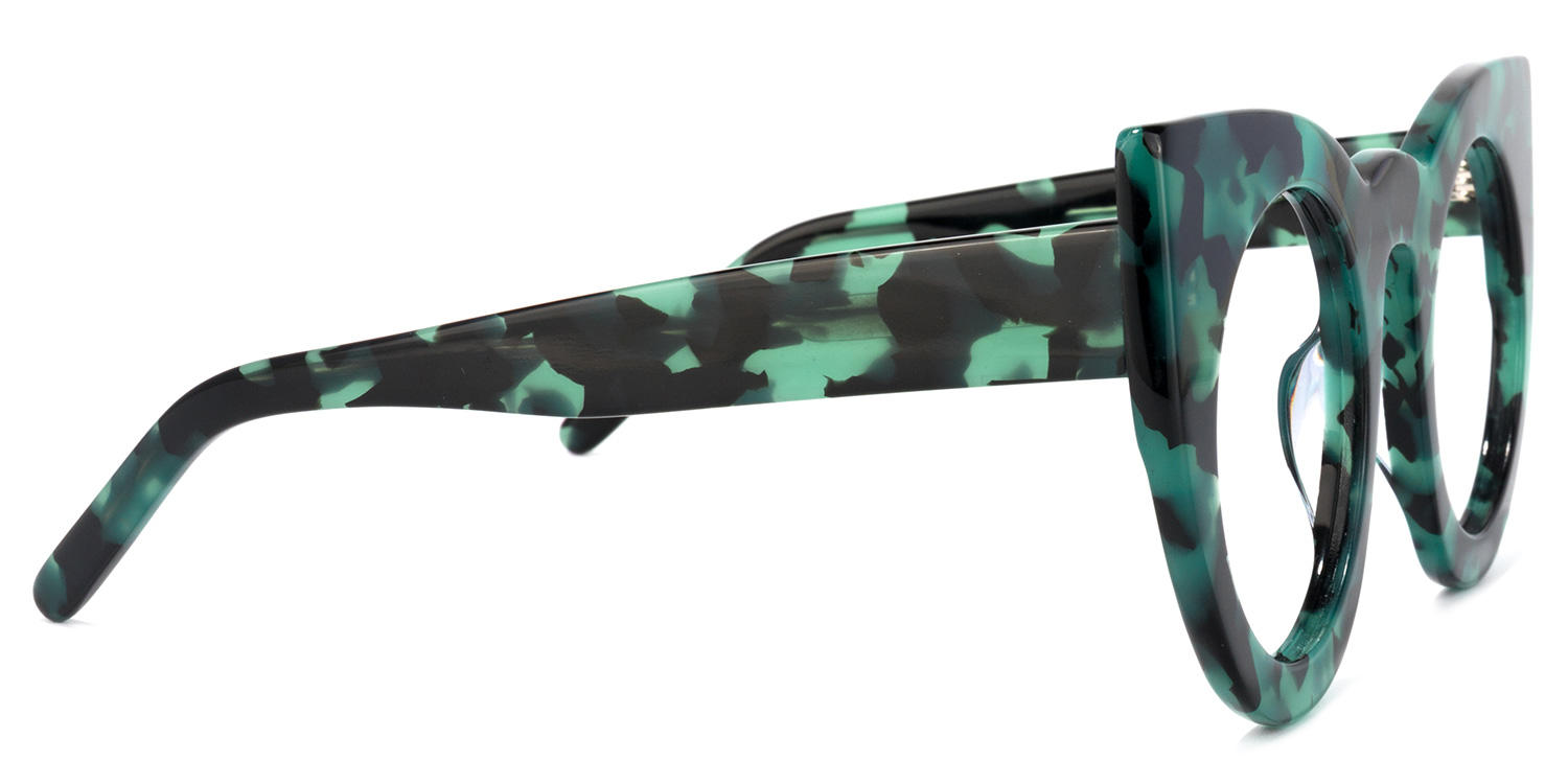 Cadence - Cat Eye Green Tortoise Eyeglasses - 5