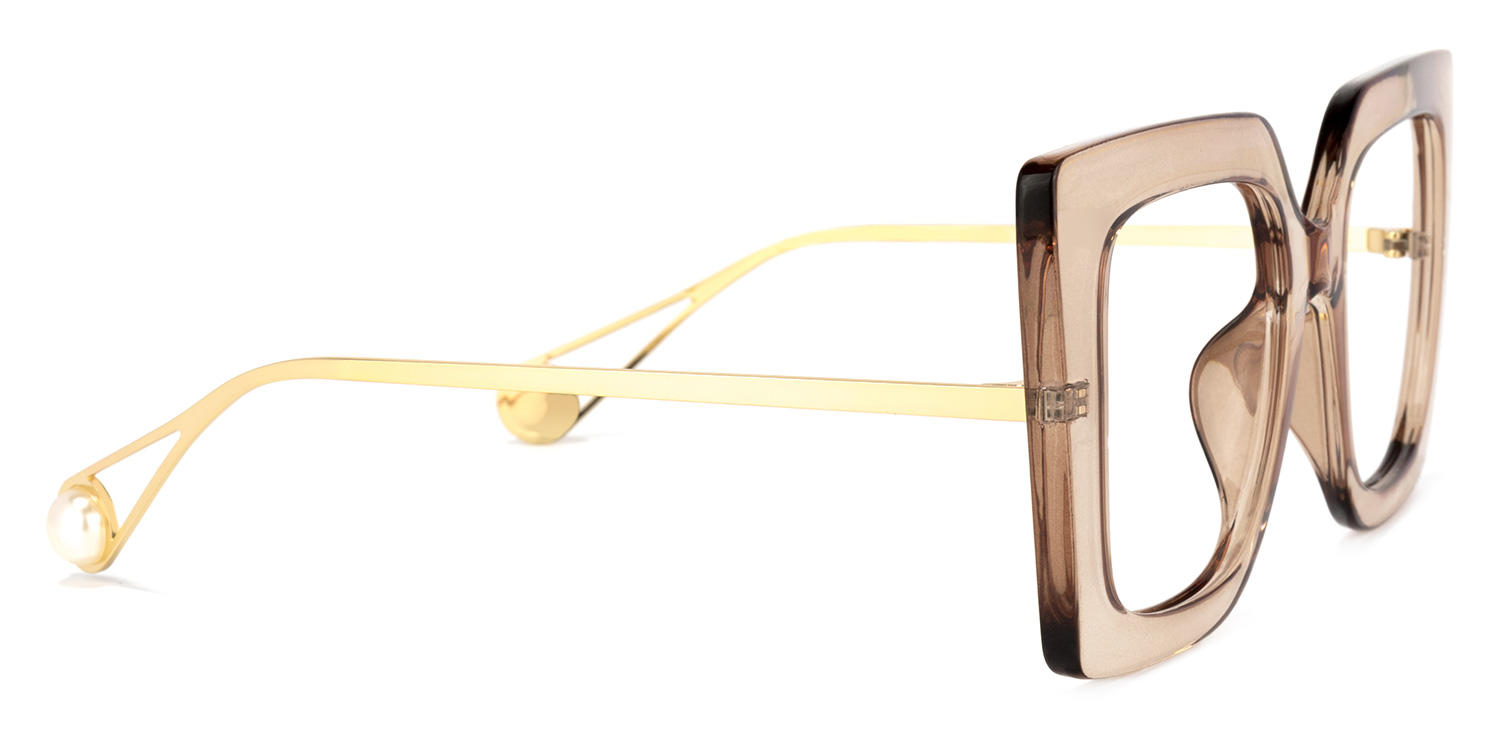 Adrienne - Square Brown Eyeglasses - 5