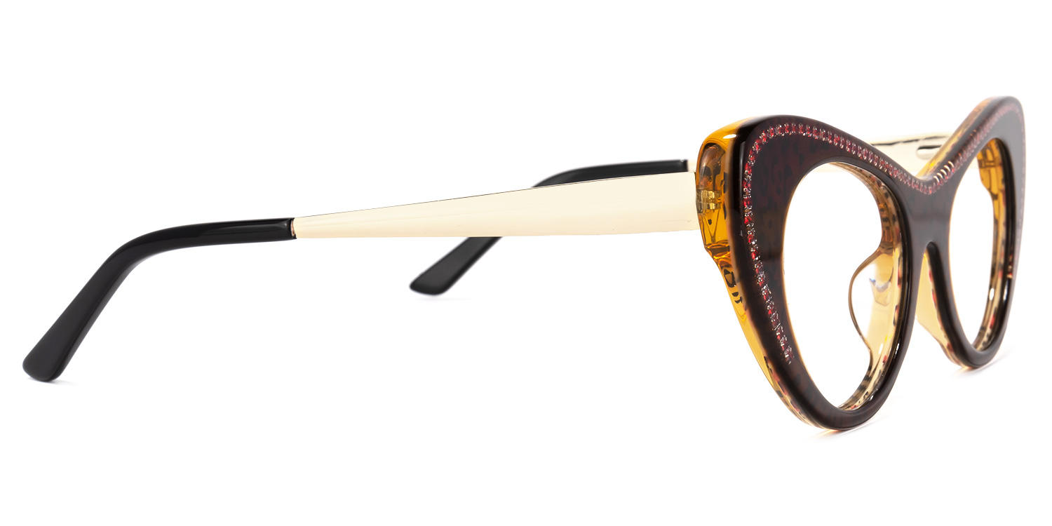 Toni - Cat Eye Leopard Eyeglasses - 4