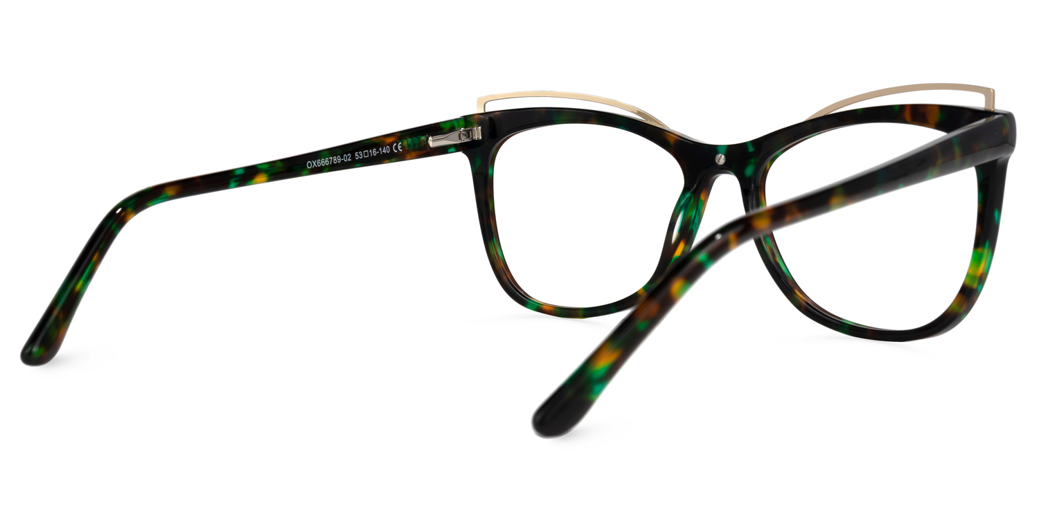Renata - Square Floral Eyeglasses - 4