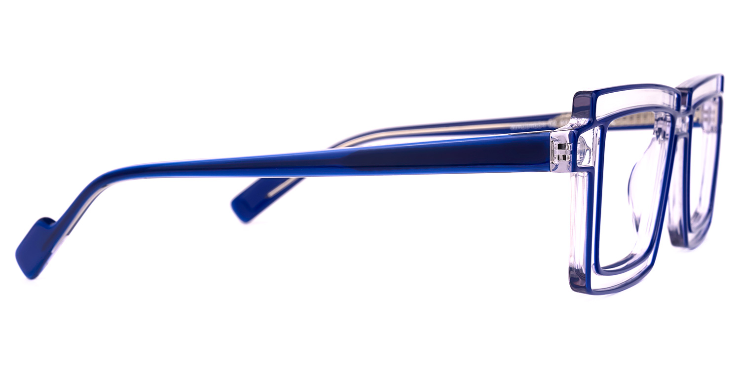 Joselyn - Rectangle Blue Eyeglasses - 5