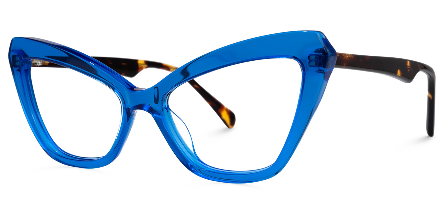 Shaneika - Cat Eye Blue Eyeglasses