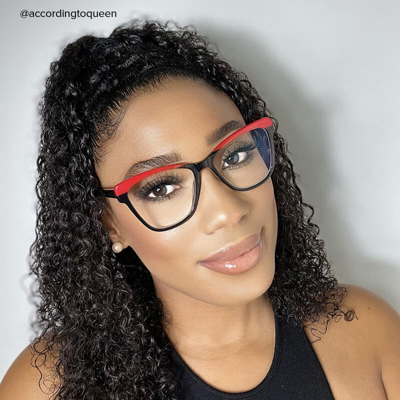 Adames - Butterfly Black/Red Two-tone Eyeglasses - 7