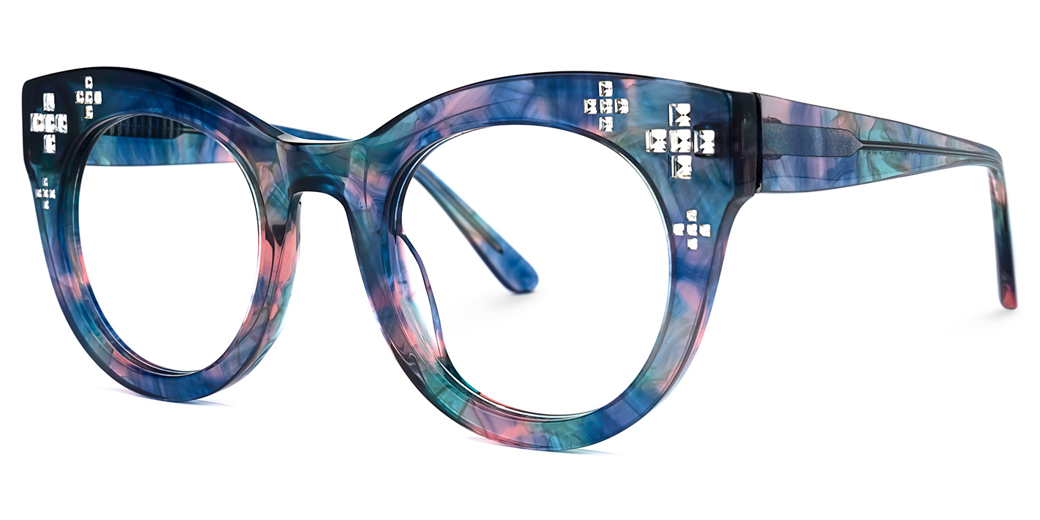 Dembo - Round Floral Eyeglasses