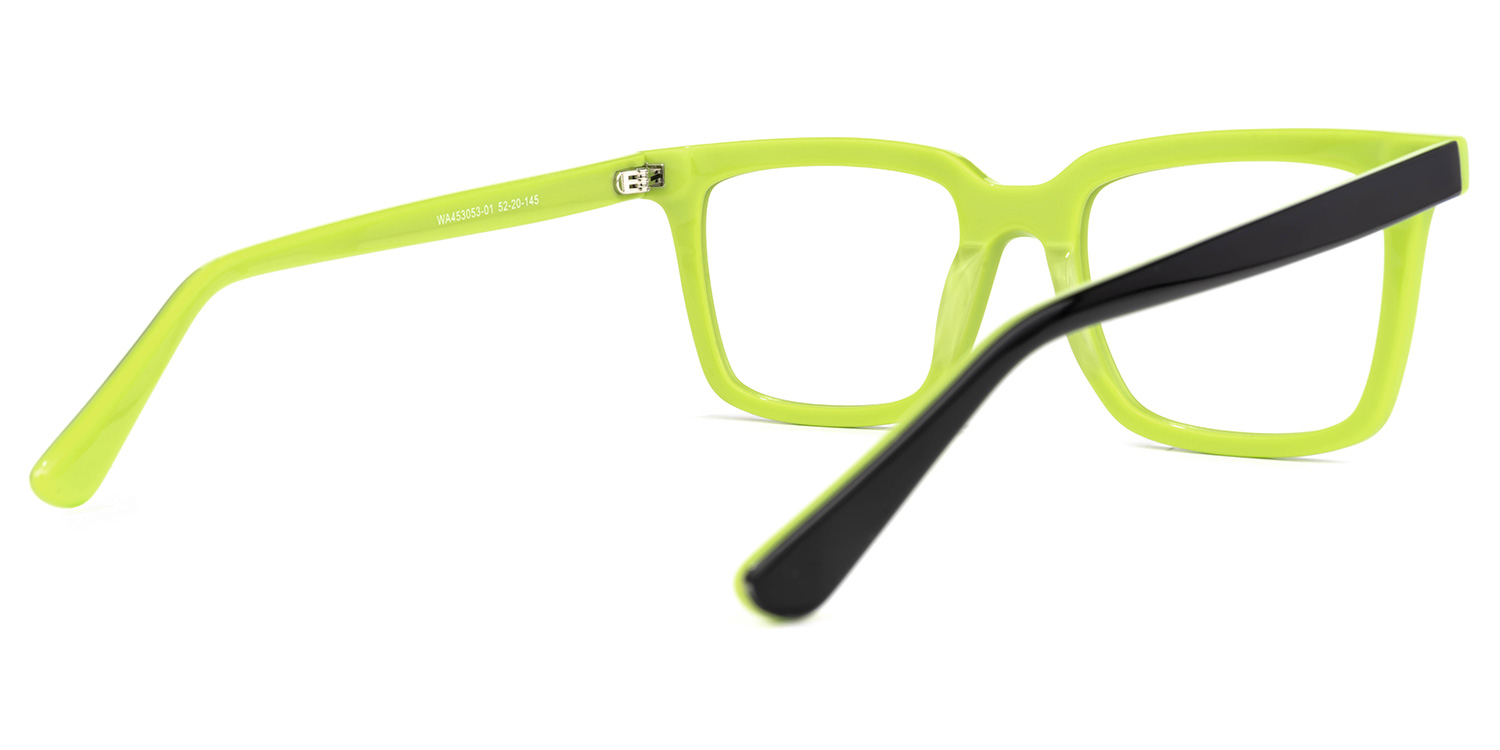 Chelsie - Rectangle Green Eyeglasses - 4