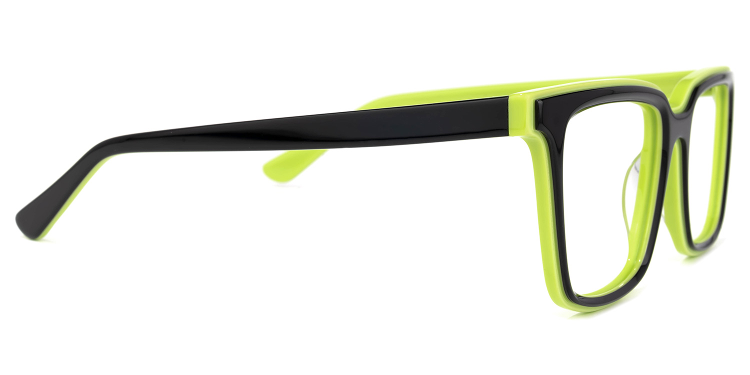 Chelsie - Rectangle Green Eyeglasses - 5