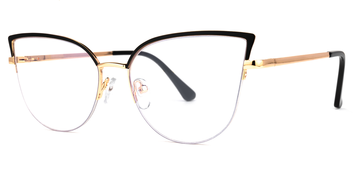 Guerrero - Browline Black Eyeglasses