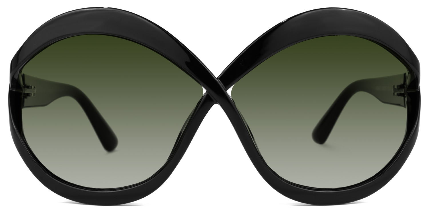 Canchola - Geometric Black Sunglasses