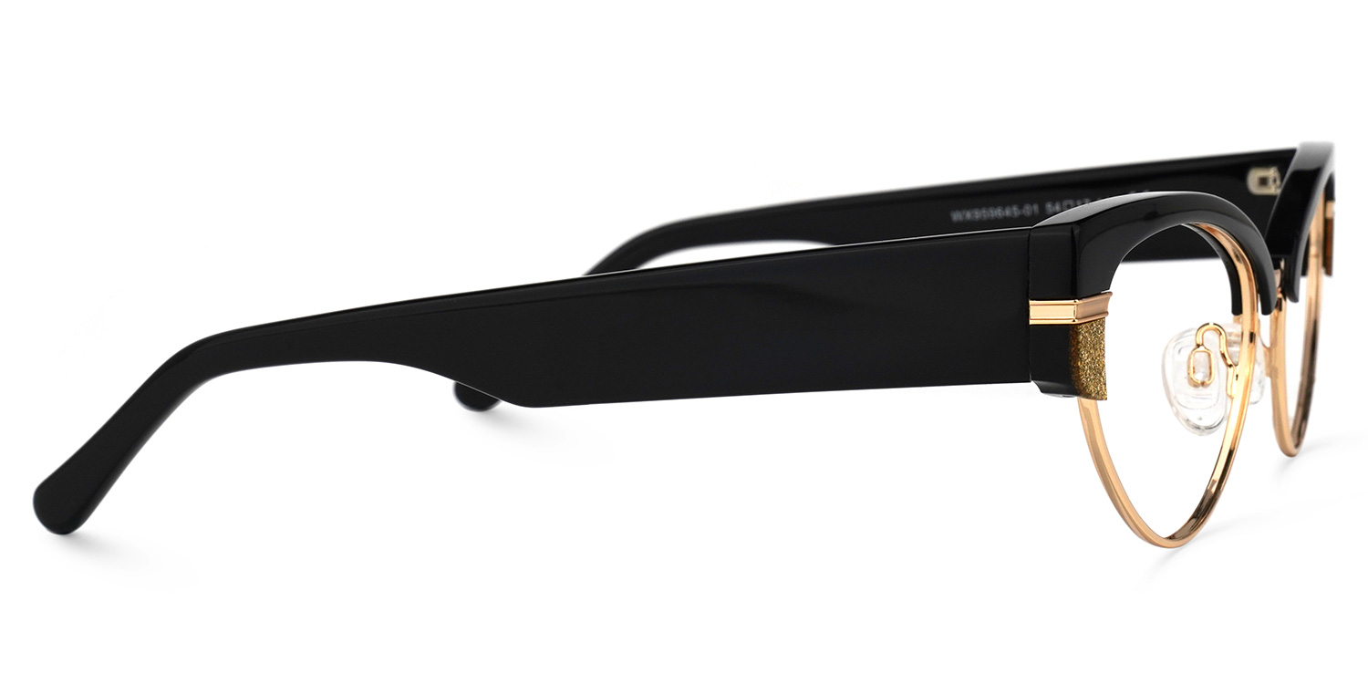 Oliver - Browline Black Eyeglasses - 4