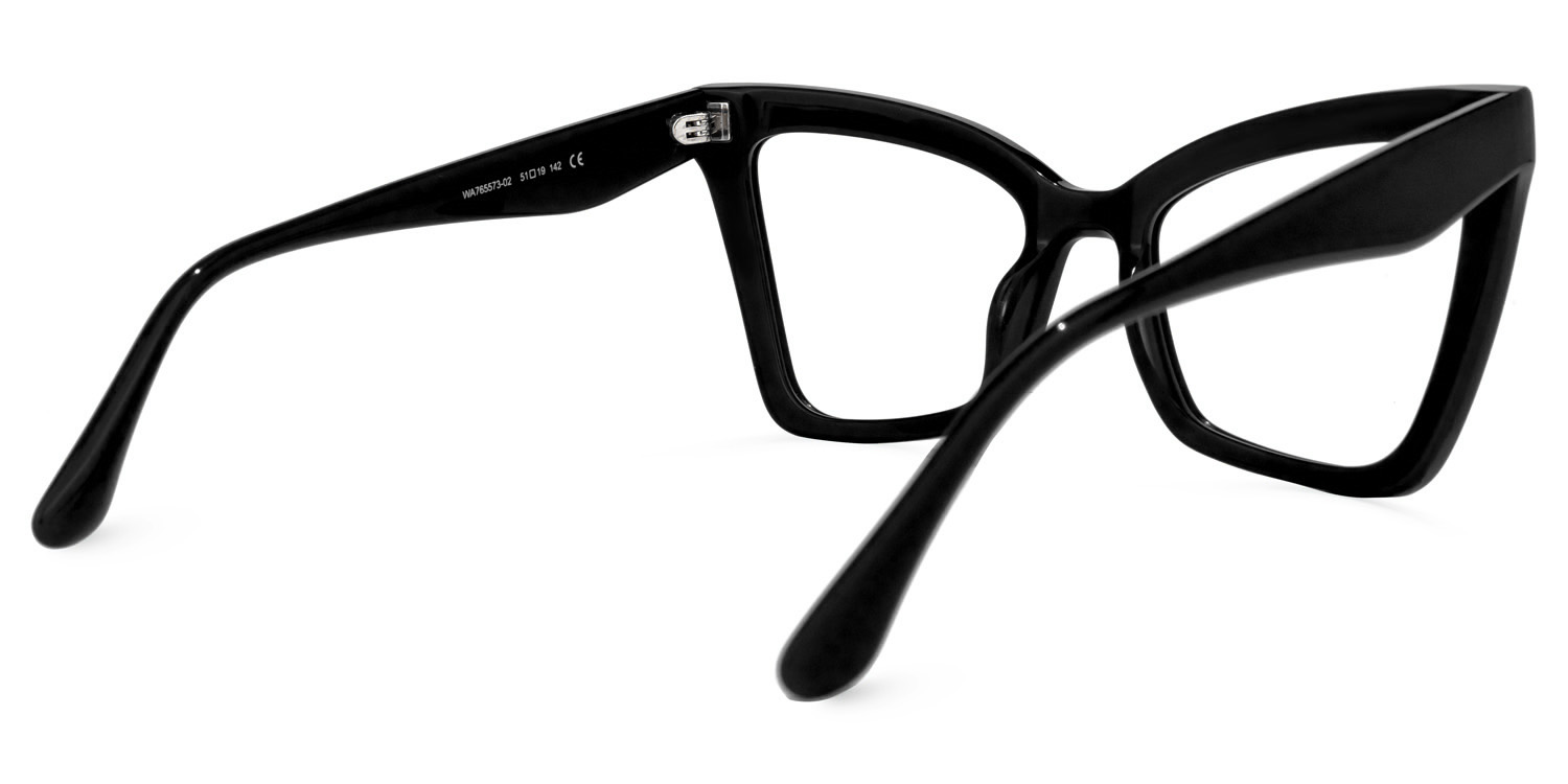 Cyndi - Square Black Eyeglasses - 4