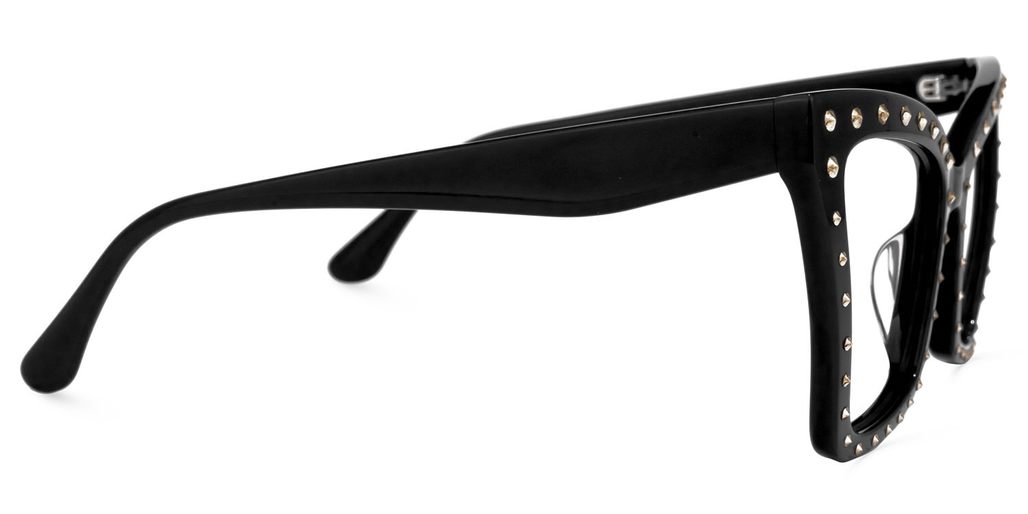Cyndi - Square Black Eyeglasses - 5