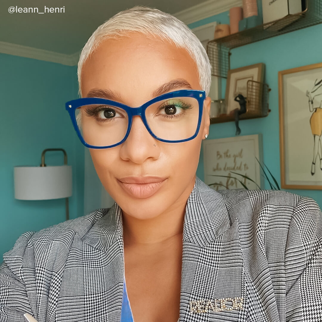 Libby - Butterfly Blue Eyeglasses - 8