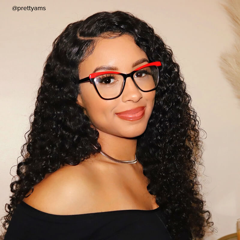 Adames - Butterfly Black/Red Two-tone Eyeglasses - 8