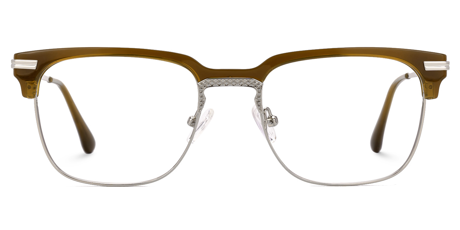Fayruz - Browline Brown Eyeglasses - 1
