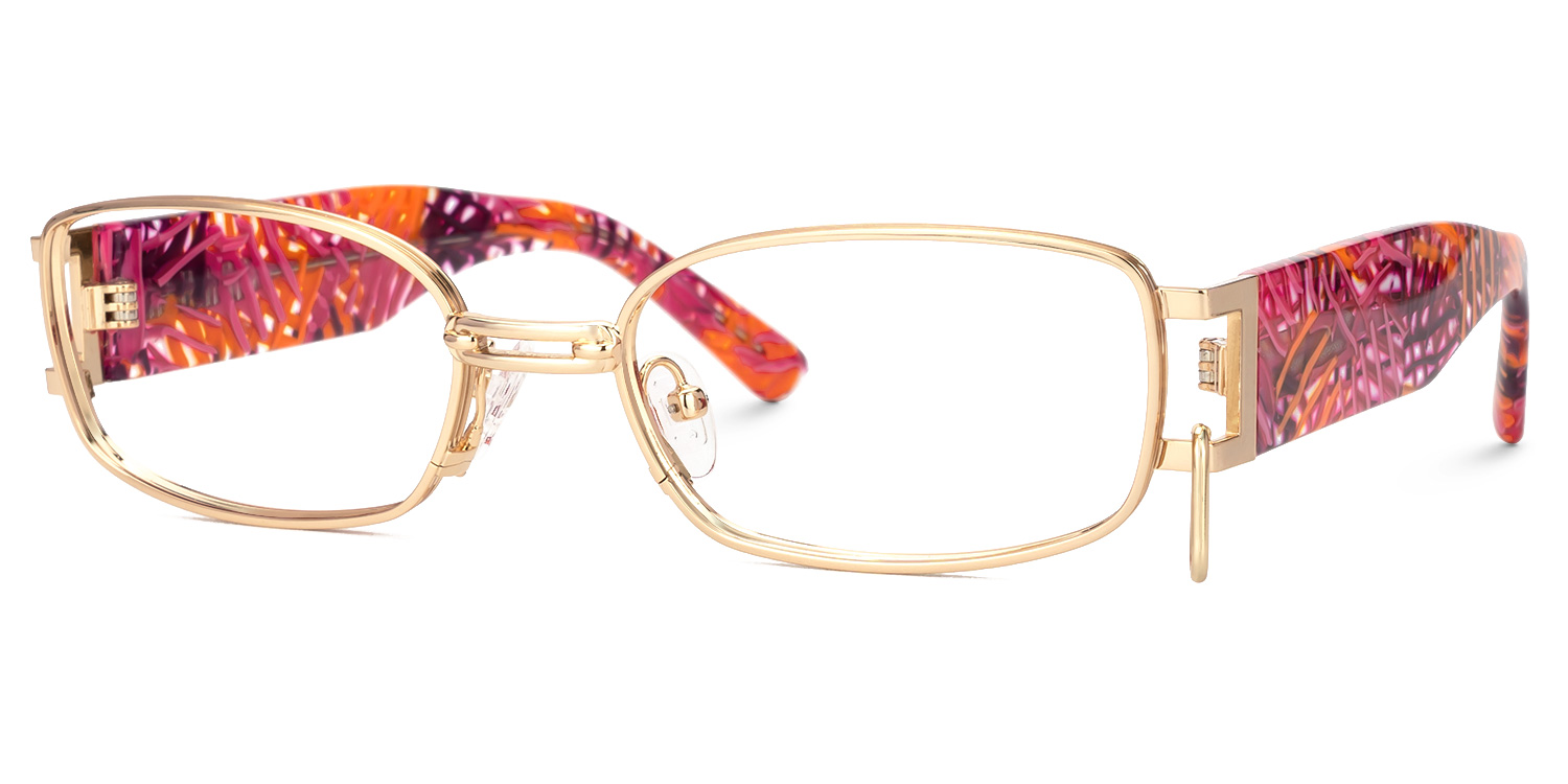Gagenia - Rectangle Gold Eyeglasses - 2