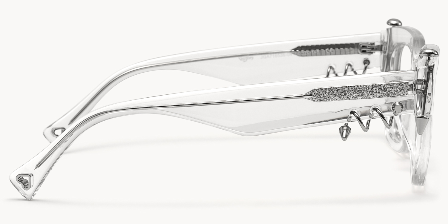 Elektra - Cat Eye Gray Eyeglasses - 4