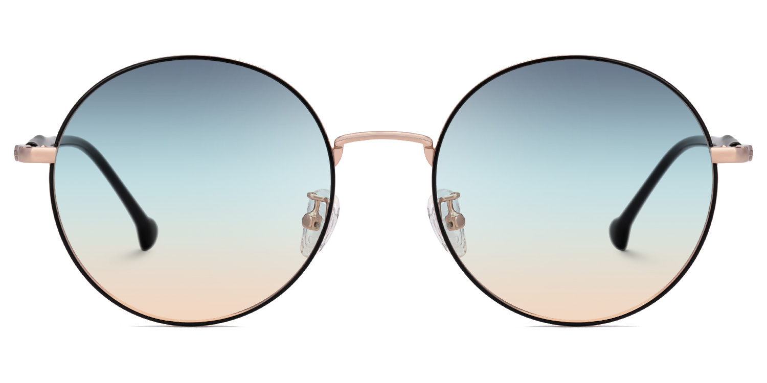 Lacey - Round Black Sunglasses