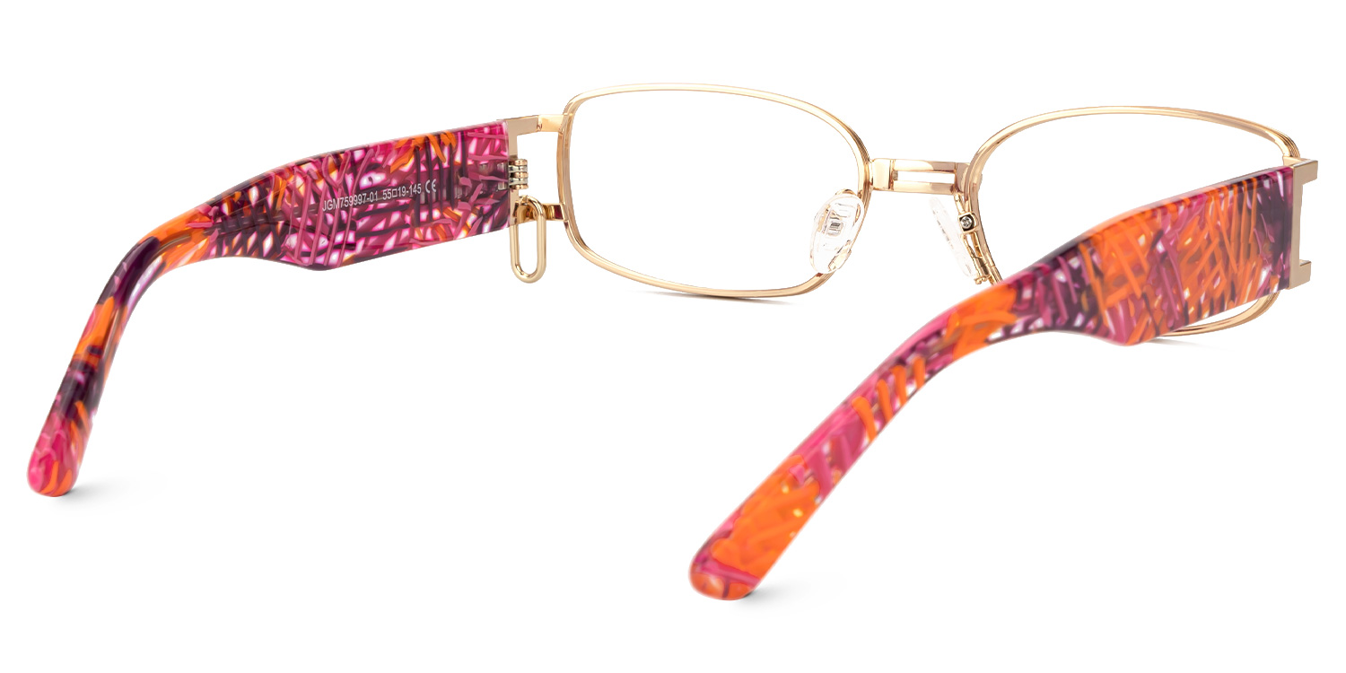 Gagenia - Rectangle Gold Eyeglasses - 3