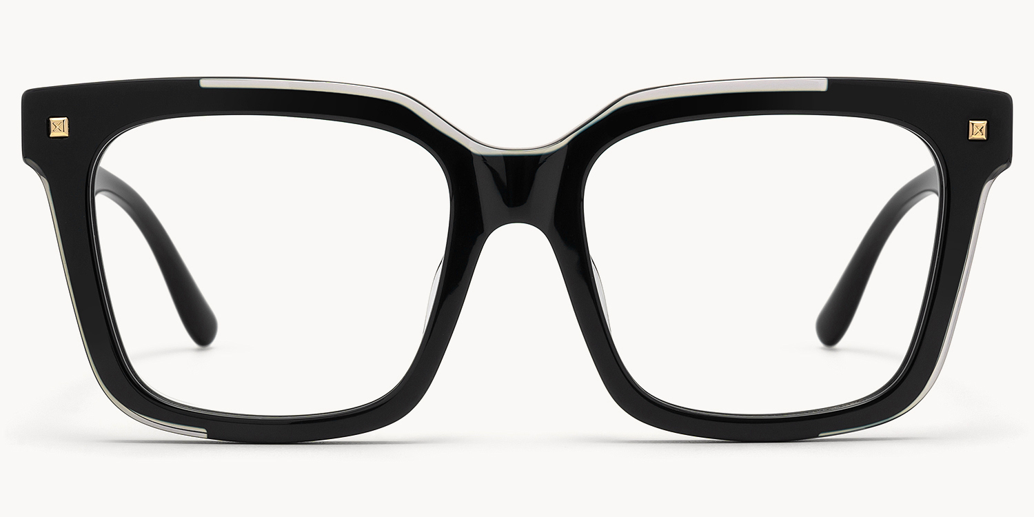 Retro -  Round Dark/Green Eyeglasses