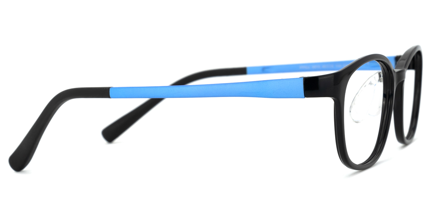 Sebastian - Oval Black Kids Eyeglasses - 4